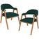 Kit 02 Cadeiras de Jantar e Estar Living Estofada Nadja L02 Bouclê Verde - Lyam Decor