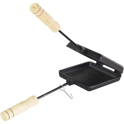 Chapa Sanduicheira De Fogão Para Pão De Forma De Ferro Fundido - Santana