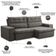 Sofá Retrátil Reclinável Para Sala 3 Lugares 220cm Neruda F04 Veludo Marrom Escuro - Lyam Decor