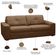 Sofá 3 Lugares Para Sala de Estar Living 235cm Vienne L06 Couro Marrom Claro - Lyam Decor