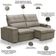 Sofá Retrátil Reclinável Para Sala 3 Lugares 210cm Niels F04 Veludo Amêndoa - Lyam Decor