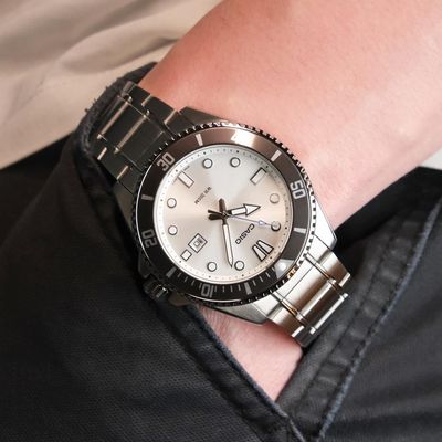 Relógio Casio Masculino Ref: Mdv-107d-7avdf Duro Diver Prateado
