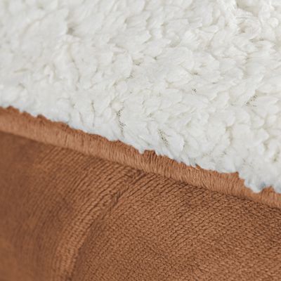 Edredom Bariloche Solteiro Dupla Face Sherpa Toque Lã Carneiro - Apricot - 100% Poliéster