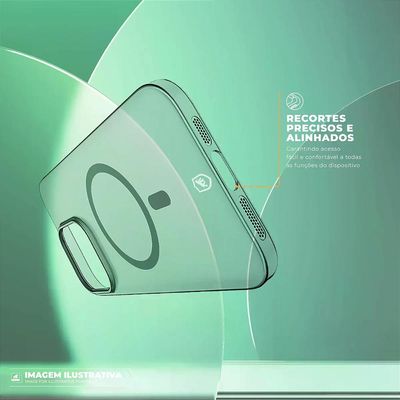 Capa case capinha para iPhone 17 Pro Max - Crystal Slim Magsafe - NÃO AMARELA - Titanium - Gshield