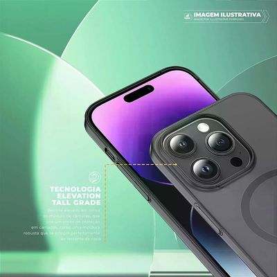 Capa case capinha para iPhone 17 Pro Max - Crystal Slim Magsafe - NÃO AMARELA - Titanium - Gshield