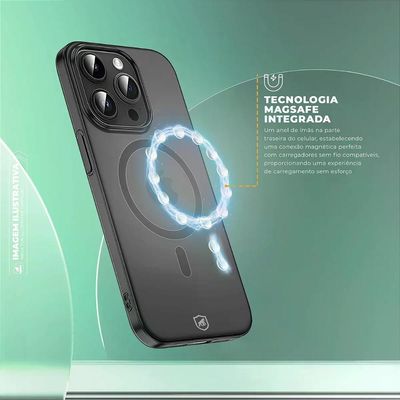 Capa case capinha para iPhone 17 Pro Max - Crystal Slim Magsafe - NÃO AMARELA - Titanium - Gshield