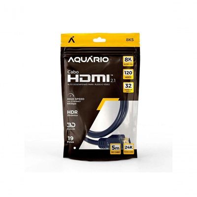 Cabo Hdmi Aquario 8k5 8k Macho X Macho 2.1 5m