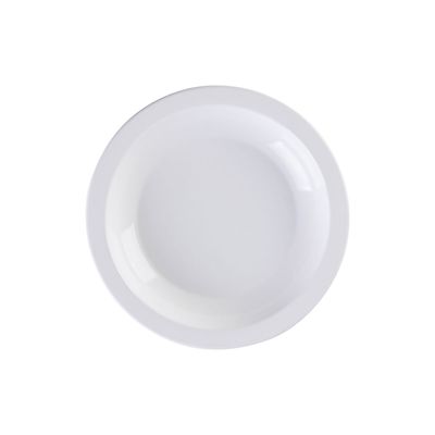 Prato Elegance Fundo Redondo 22cm Branco em Polipropileno
