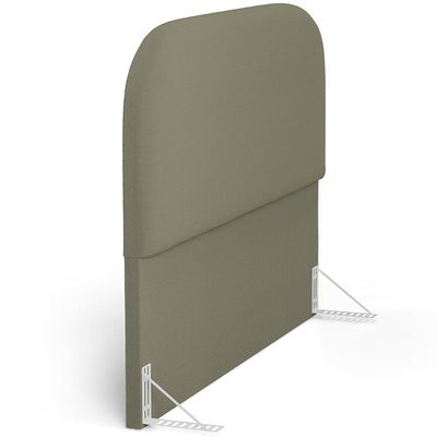Cabeceira Cama Box King 195cm Orgânica Lanna W01 Bouclê Oliva - Lyam Decor