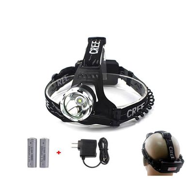 Lanterna De Cabeça Led Cree T6 Zoom Bike Com 2 Baterias e Carregador Veicular