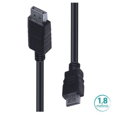 Cabo Displayport Para Hdmi 1.4v 1.8m Hdp18 (7908020916703)