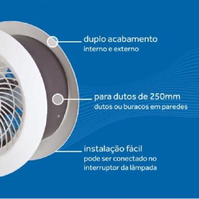 Exaustor Axial De 25cm 220 Volts Premium - 436 - Ventisol Ventilador Axial Exaustor 25cm 220v Premium - 436 - Ventisol