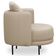 Poltrona Decorativa Orgânica Para Sala De Estar Living Belfort L06 Couro Bege - Lyam Decor