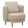 Poltrona Decorativa Orgânica Para Sala De Estar Living Belfort L06 Couro Bege - Lyam Decor