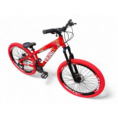 Bicicleta Aro 26 VikingX Tuff X25 21v Freio a Disco Vermelho