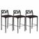 Kit 3 Banquetas Luiza Marrom gat Magazine