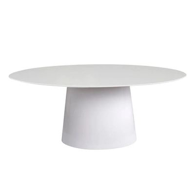 Mesa de Jantar Cone Oval 244x137 cm Laca Branca Yescasa