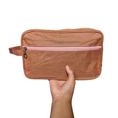 Necessaire Bolsa Para Maquiagem E Cosméticos Multifuncional Portátil Impermeável Rosa