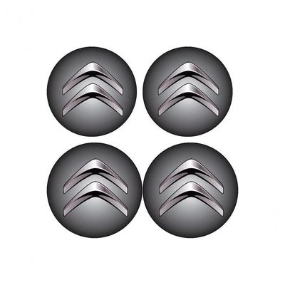 Jogo Bottom- Emblema Para Calota Citroen 48mm Degrade 4...