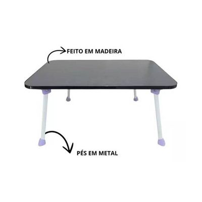 Mesa Para Notebook Ou Refeições Multiuso Com Pé Dobrável