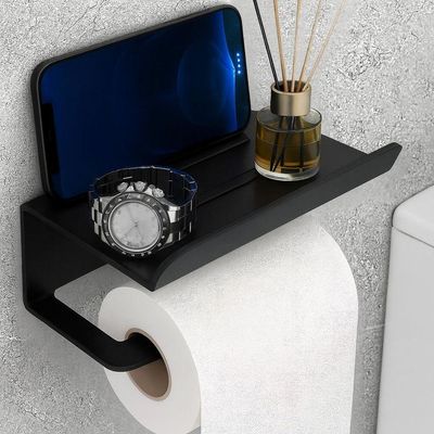 Suporte Papel Higiênico Premium Com Apoio Objetos