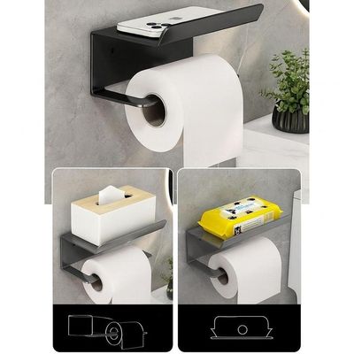 Suporte Papel Higiênico Premium Com Apoio Objetos
