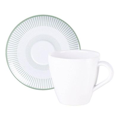 Aparelho de Jantar 24 Peças Tramontina Lineare em Porcelana Decorada Cozinha Servir Mesa Posta