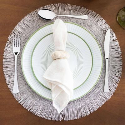 Aparelho de Jantar 24 Peças Tramontina Lineare em Porcelana Decorada Cozinha Servir Mesa Posta