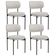 Kit 04 Cadeiras Estofadas Para Sala De Jantar Louvre L02 Bouclê Cru - Lyam Decor