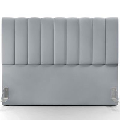 Cabeceira Cama Box Casal King 195 cm Dália W01 Suede Cinza - Lyam Decor