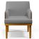 Kit 4 Poltronas Decorativas Sala Estar Beatriz W01 Linho Cinza Escuro Couríssimo Marrom - Lyam Decor