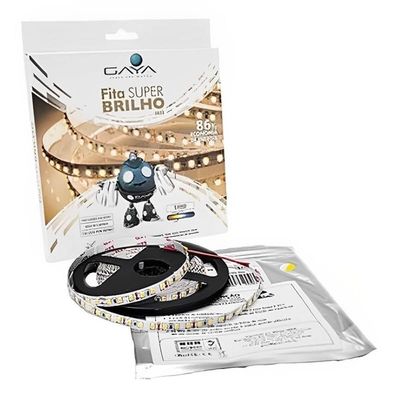 Fita De Led Super Brilho 12 Watts 4000k 12 Volts 5 Metros - 9373 - Gaya