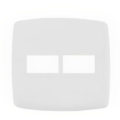 Placa 4x4 2 Modulos Com Suporte Branco - Dc-8100-41 - Dicompel