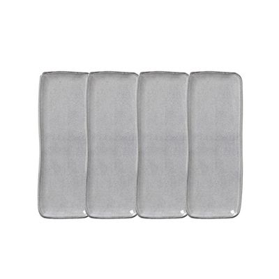 Conjunto de Travessas Retangulares Médias Orgânico Dust 33x13cm 4 Peças Porto Brasil Preto