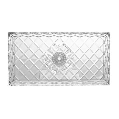 Conjunto de Travessas Retangulares Pequenas Organico Echo 22x9,5cm 4 Peças Porto Brasil Transparente