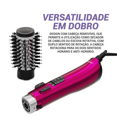 Escova Rotativa Philco Cabeça Removível 1300W Bivolt PERE01 Bivolt