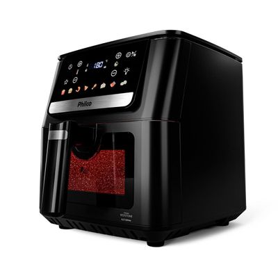 Air Fryer Philco 6,5L Visor Glass e Redstone 1700W PAF65A 127V