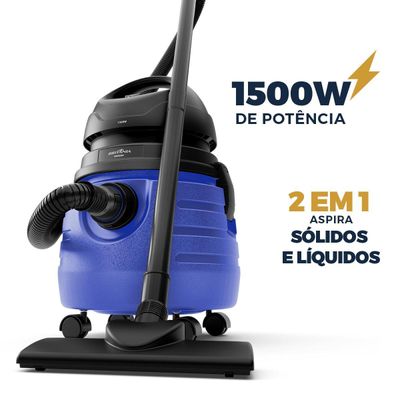 Aspirador de Pó e Água Britânia 19L Função Soprar BASE80 1500W 127V
