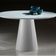 Mesa de Jantar Cone 90cm Tampo de Vidro Laca Branca Yescasa