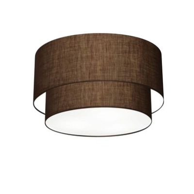 Plafon De Sobrepor Cilíndrico Sp-3045 Cúpula Cor Café