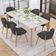 Kit 06 Cadeiras De Jantar E Estar Living Estofada Mia L02 Linho Chumbo - Lyam Decor