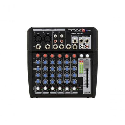 Mesa De Som Stetsom Stm1206 6 Canais 12v