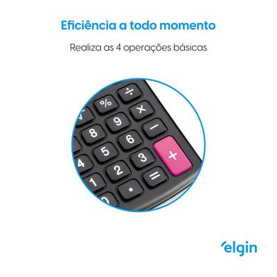Calculadora De Bolso CB 1483 8 Dígitos 4 Operações Básicas Visor De Cristal Líquido Alimentação Solar