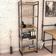 Kit Mesa Cavalete 135 cm com Estante 5 Prateleiras Estilo Industrial Form C01 Carvalho - Lyam Decor