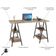 Kit Mesa Cavalete 135 cm com Estante 3 Prateleiras Estilo Industrial Form C01 Carvalho - Lyam Decor