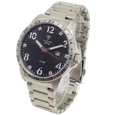 Relógio Tuguir Masculino Ref: Tg9167d Tgi37099 Casual Aço Prateado