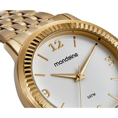 Relogio Mondaine Feminino Ref: 32919lpmvde1 Casual Dourado