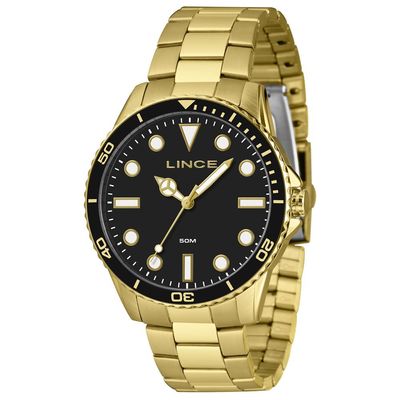 Relógio Lince Masculino Ref: Mrgm007l46 P1kx Casual Dourado