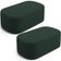 Kit 02 Puffs Decorativos Orgânicos Para Living Quarto 100cm Doha W01 Suede Verde Musgo - Lyam Decor