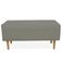 Kit 02 Puffs Decorativo Sala de Estar Cléo W01 Pés Palito 90 cm Corino Cinza - Lyam Decor
